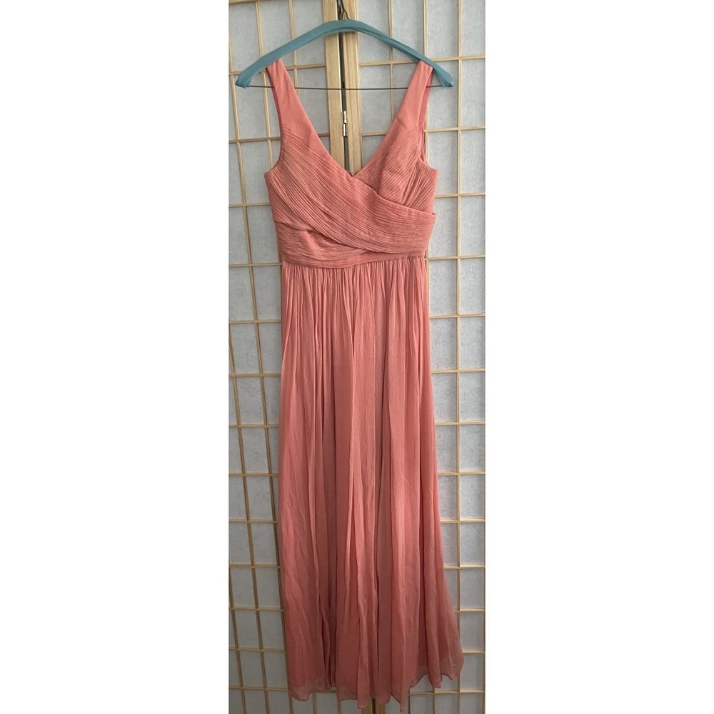 J. Crew Pink Chiffon Floor Length Dress Size 0P